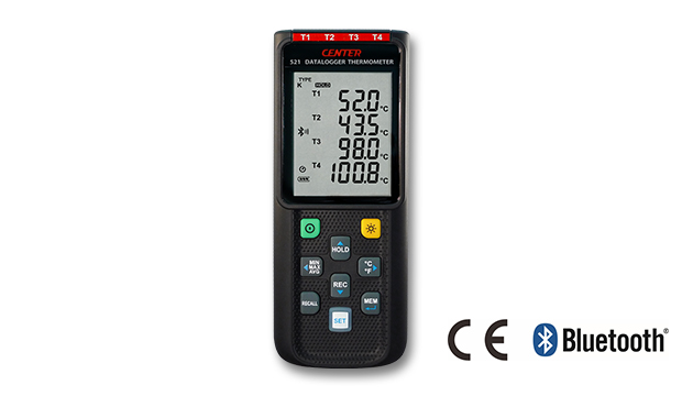 CENTER 521_ Wireless Four Channels Datalogger Thermometer (K/J/E/T/N/R/S Type, Bluetooth) 1